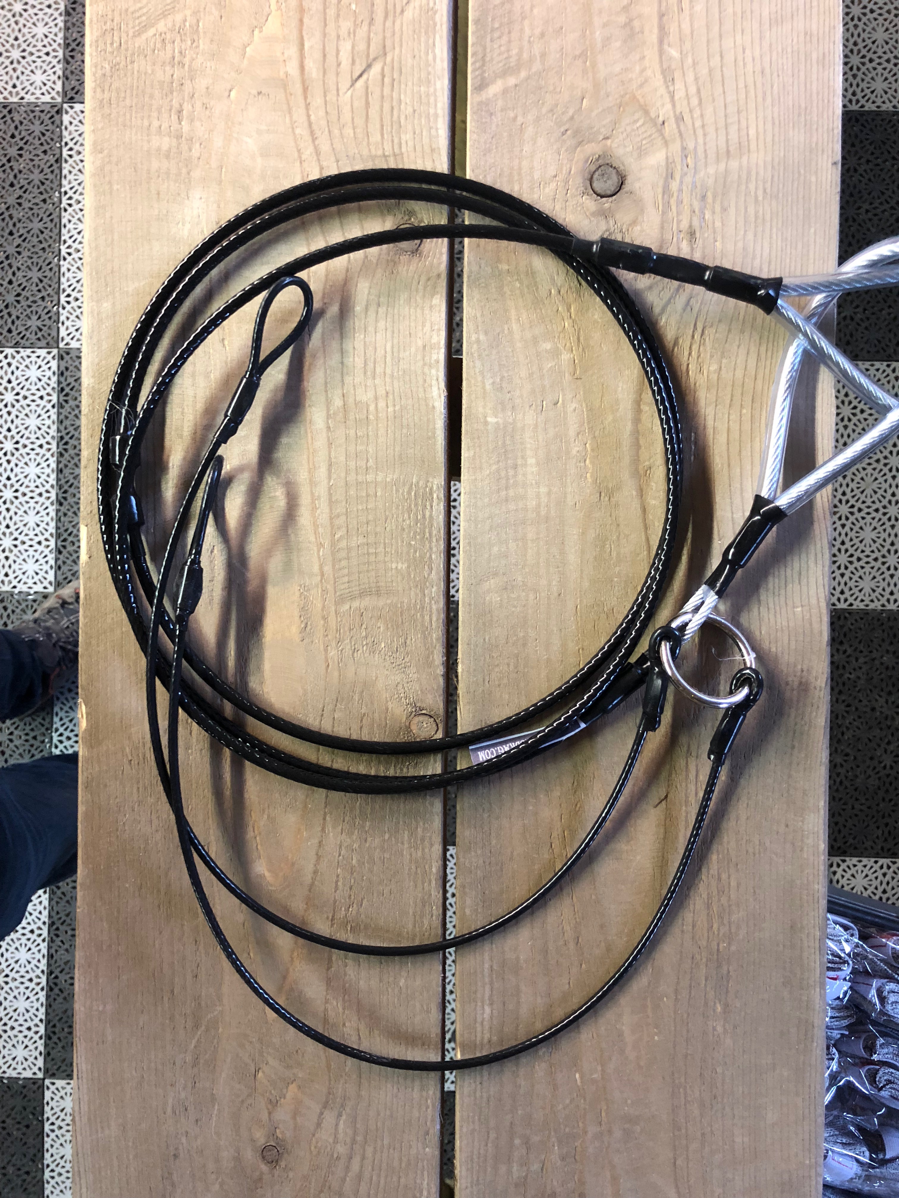 VMD stamlina svart plastad 4,5/6 mm med pressade vajerbaklinor - 2