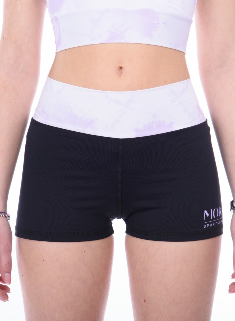 Shorts Sidney med midja i ljuslila från Moka - 2