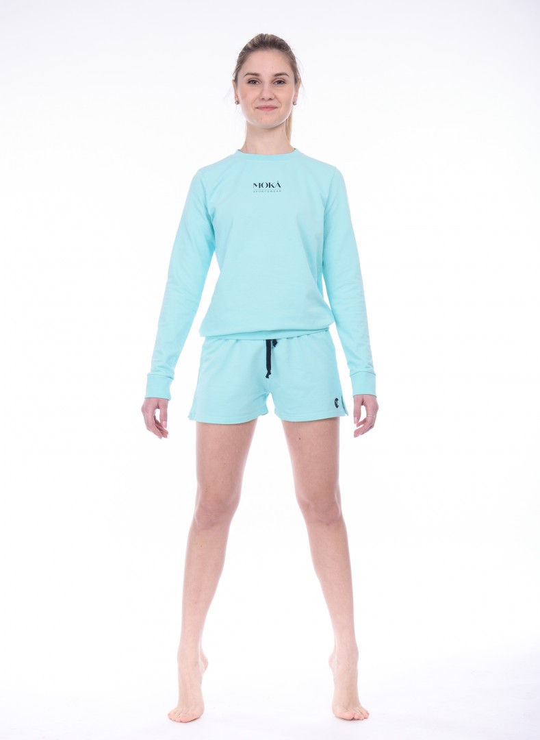 Ljusturkos sweatshirt Australia från Moka