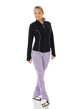 Svart/lilamelerad jacka i polarfleece