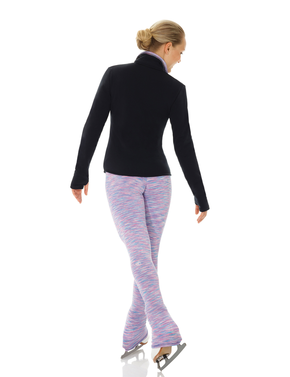 Svart/lilamelerad jacka i polarfleece - 2