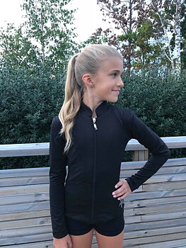 Svart fodrad jacka