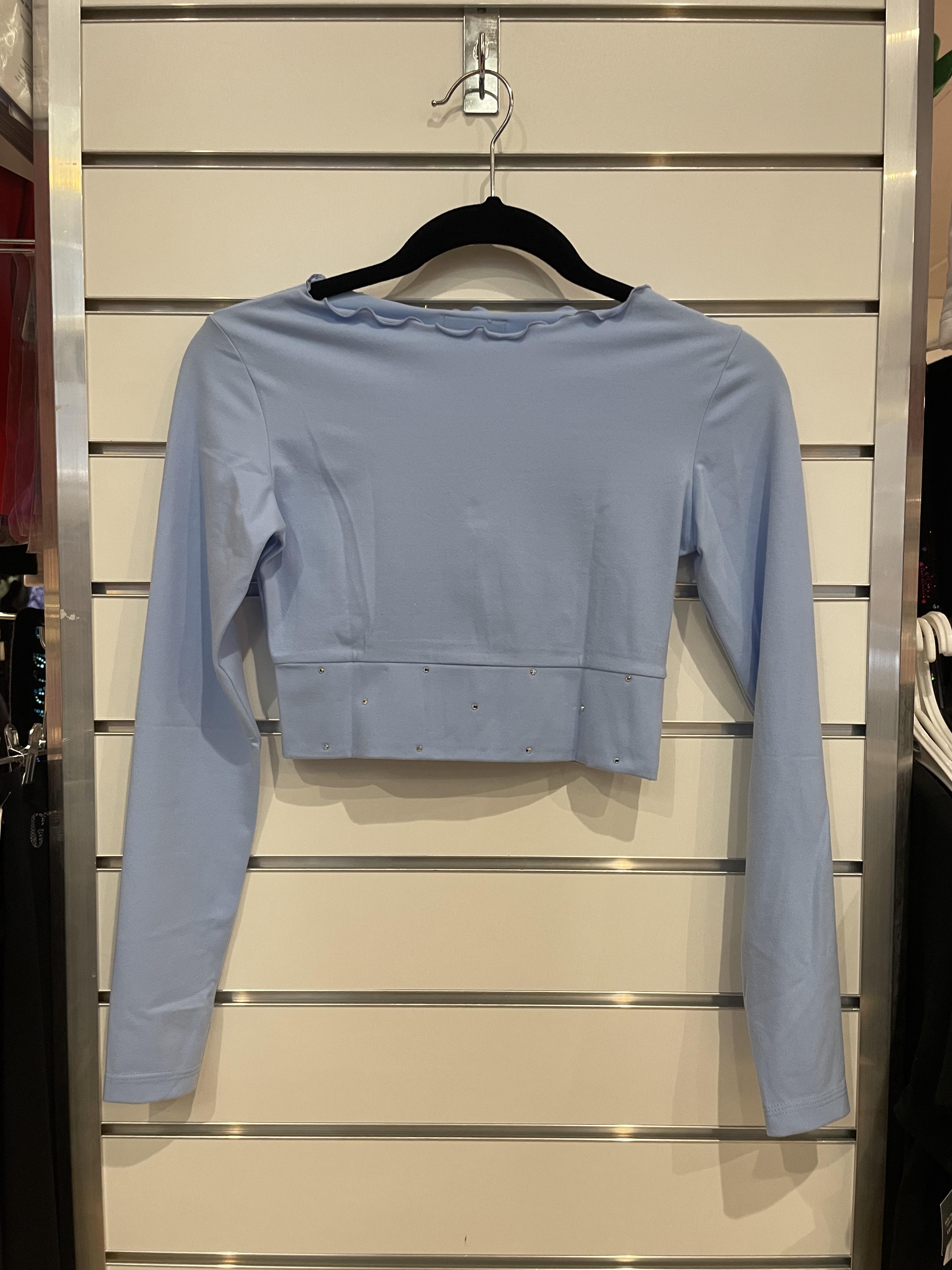 Croptop i ljusblått  från Bolero med Swarovski