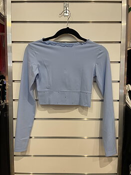 Croptop i ljusblått  från Bolero med Swarovski