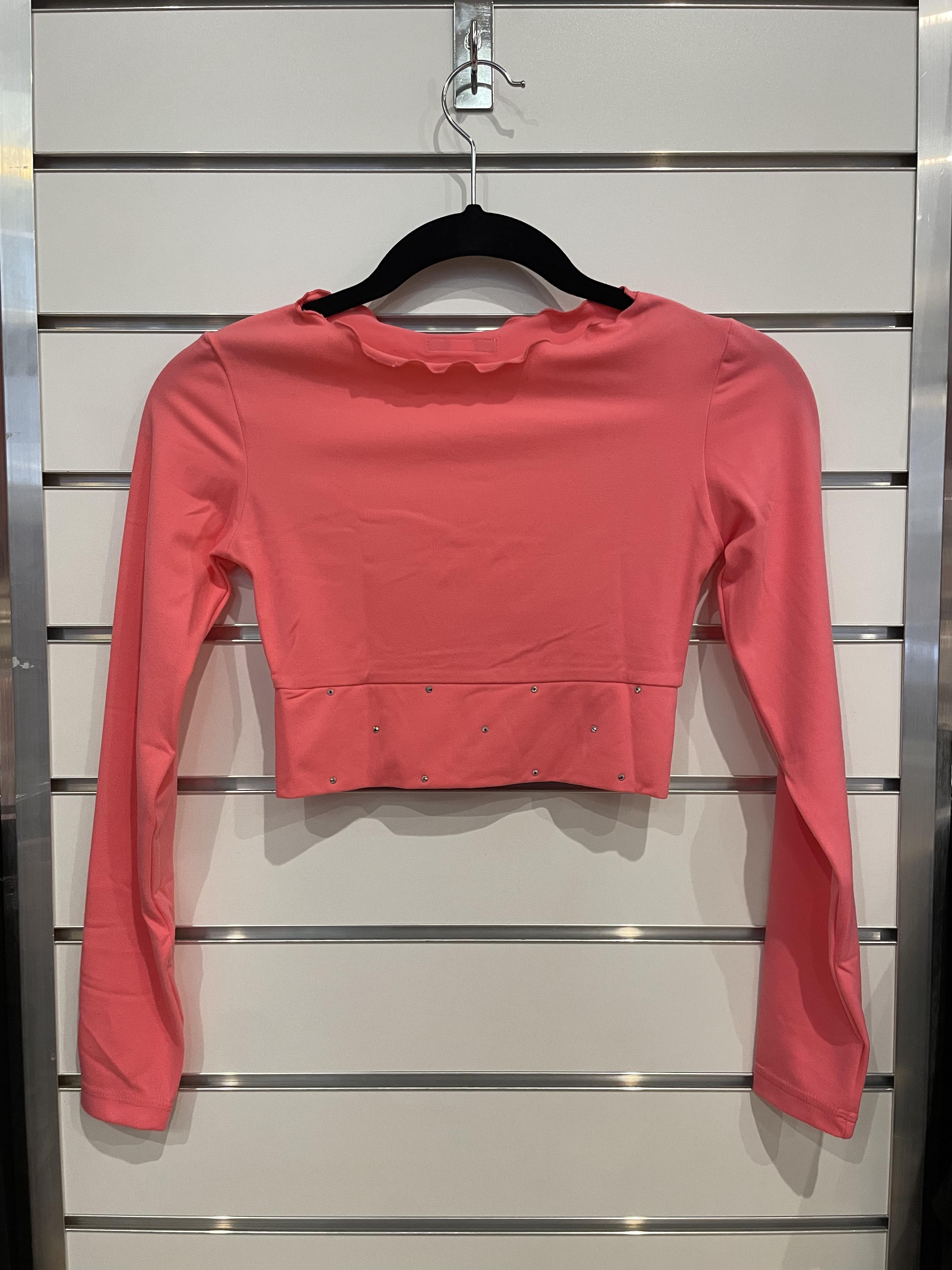 Croptop i ljust korall med Swarovski från Bolero 
