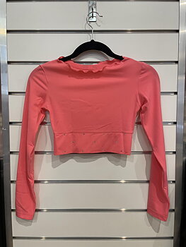 Croptop i ljust korall med Swarovski från Bolero 