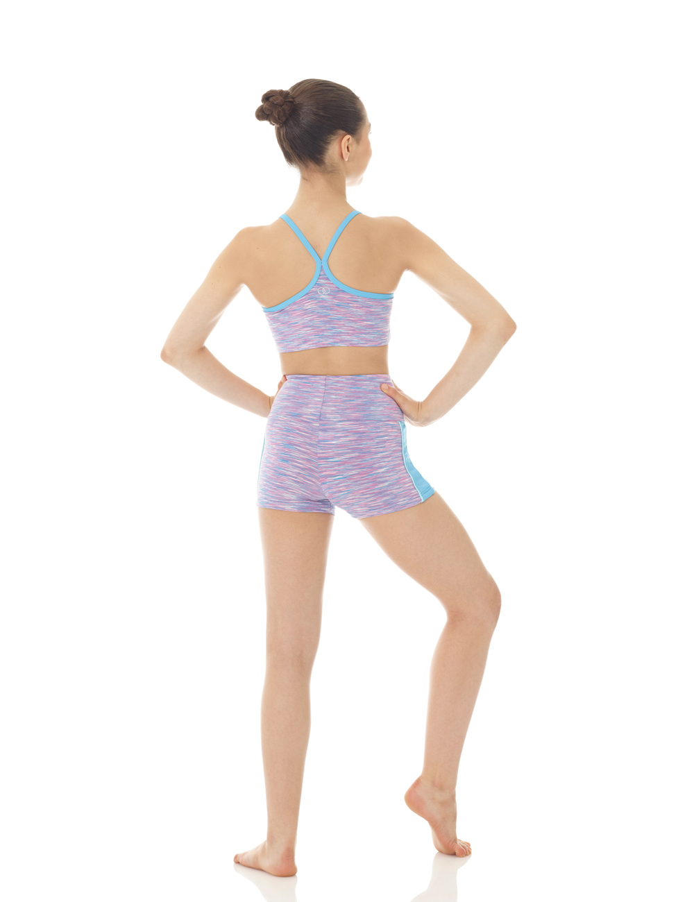Lilamelerade hotpants i funktionsmaterial - 2