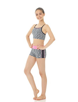 svartmelerade hotpants i funktionsmaterial