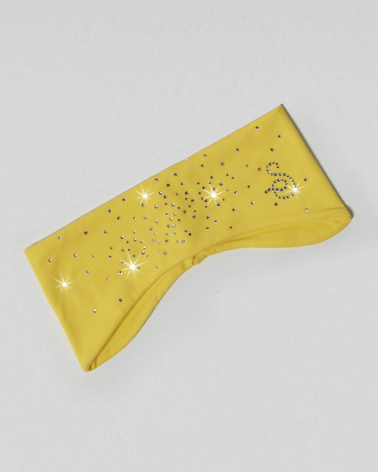 Pannband i gul microfiber