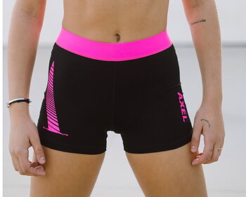 Svarta shorts med dekor i rosa  från Axelartistics