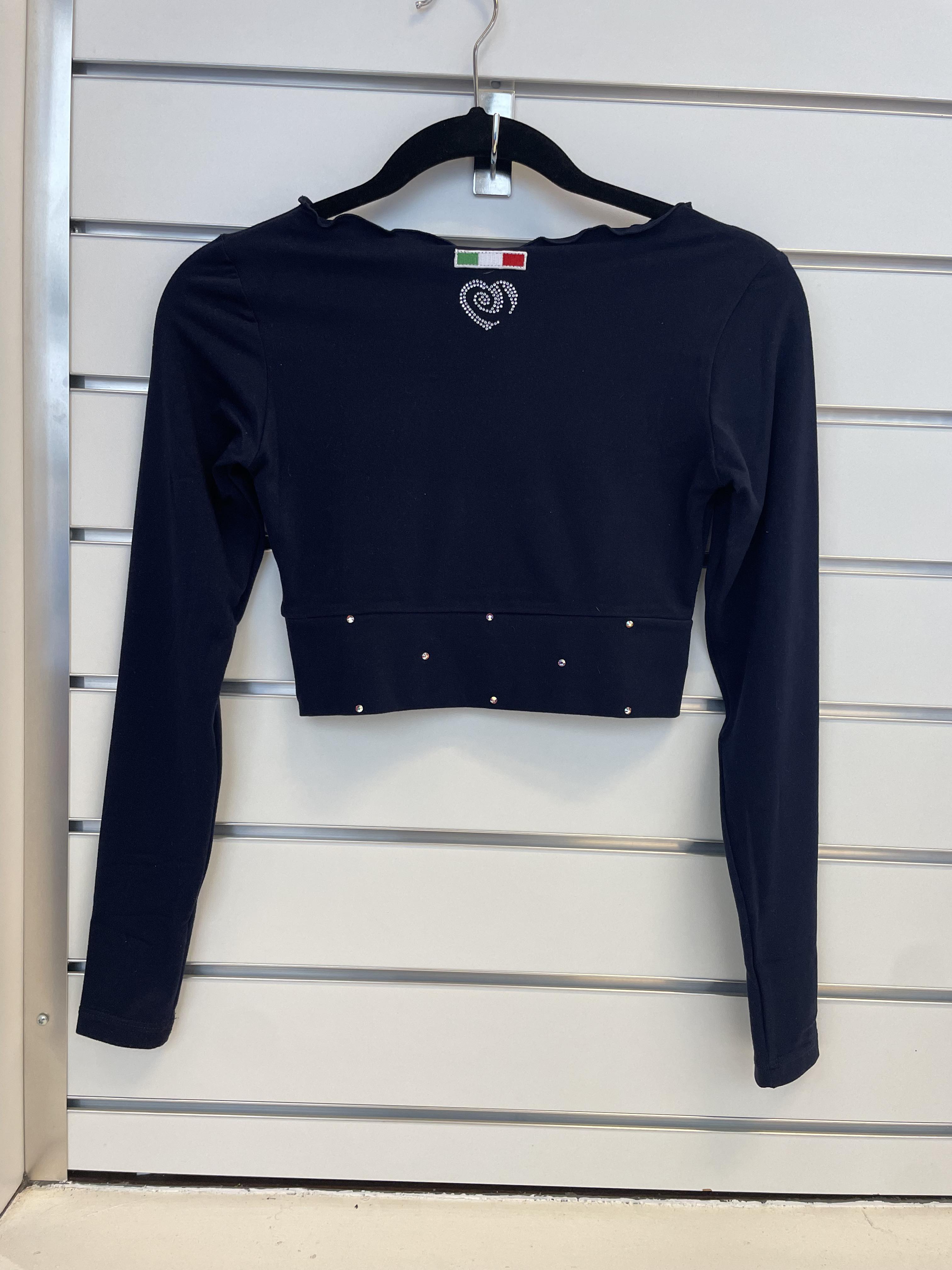 Crop top i mörkblått  från Bolero med Swarovski - 2