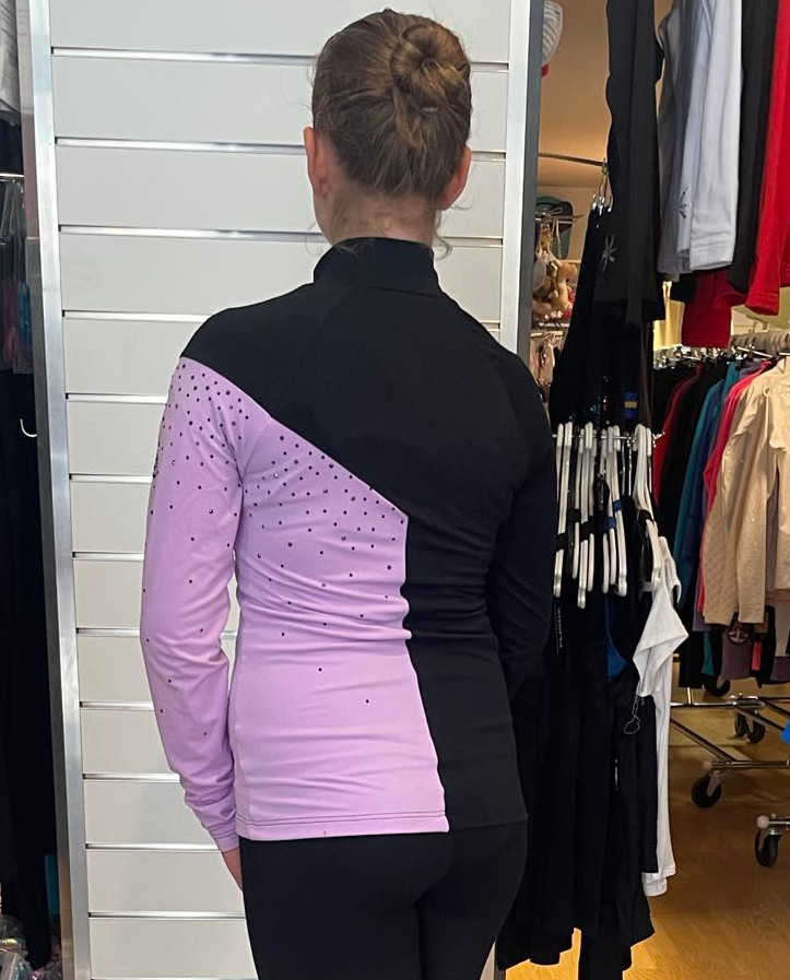 Mikrofiberjacka i svart och ljuslila  med från Sagester  - 3