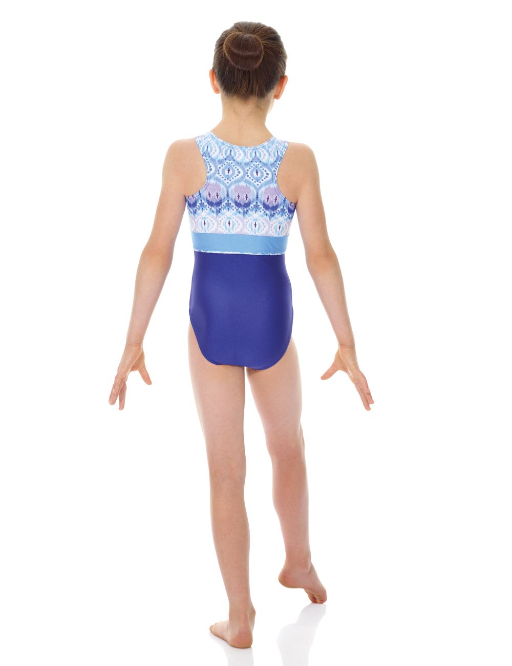 Ärmlös dräkt i mönstrad lycra - 2