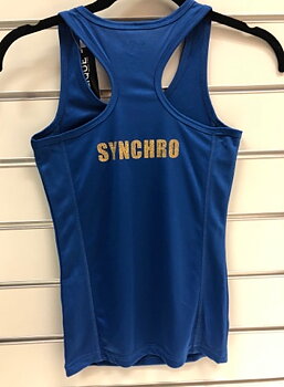 Texten "Synchro" i glittertryck