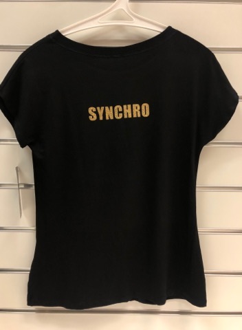 Texten "Synchro" i glittertryck - 2