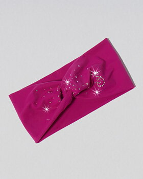 Pannband i rosa microfiber i två storlekar