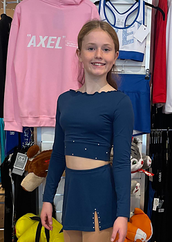 Blågrön croptop med Swarovski från Bolero 