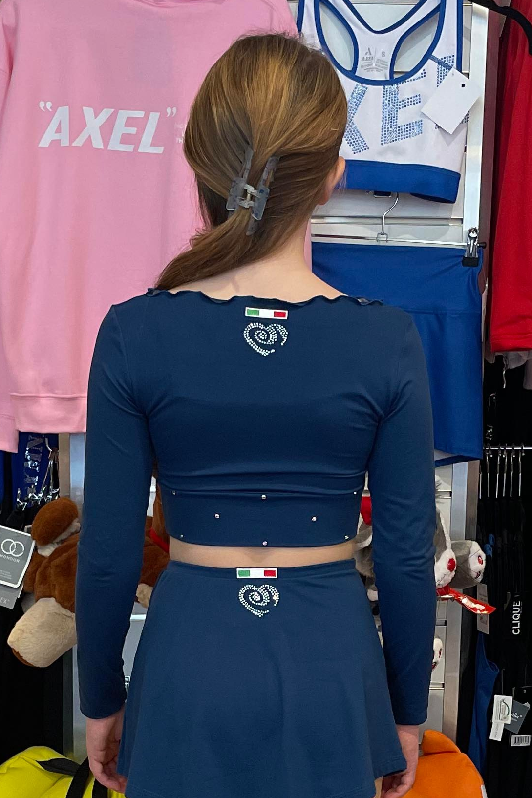Blågrön croptop med Swarovski från Bolero  - 2