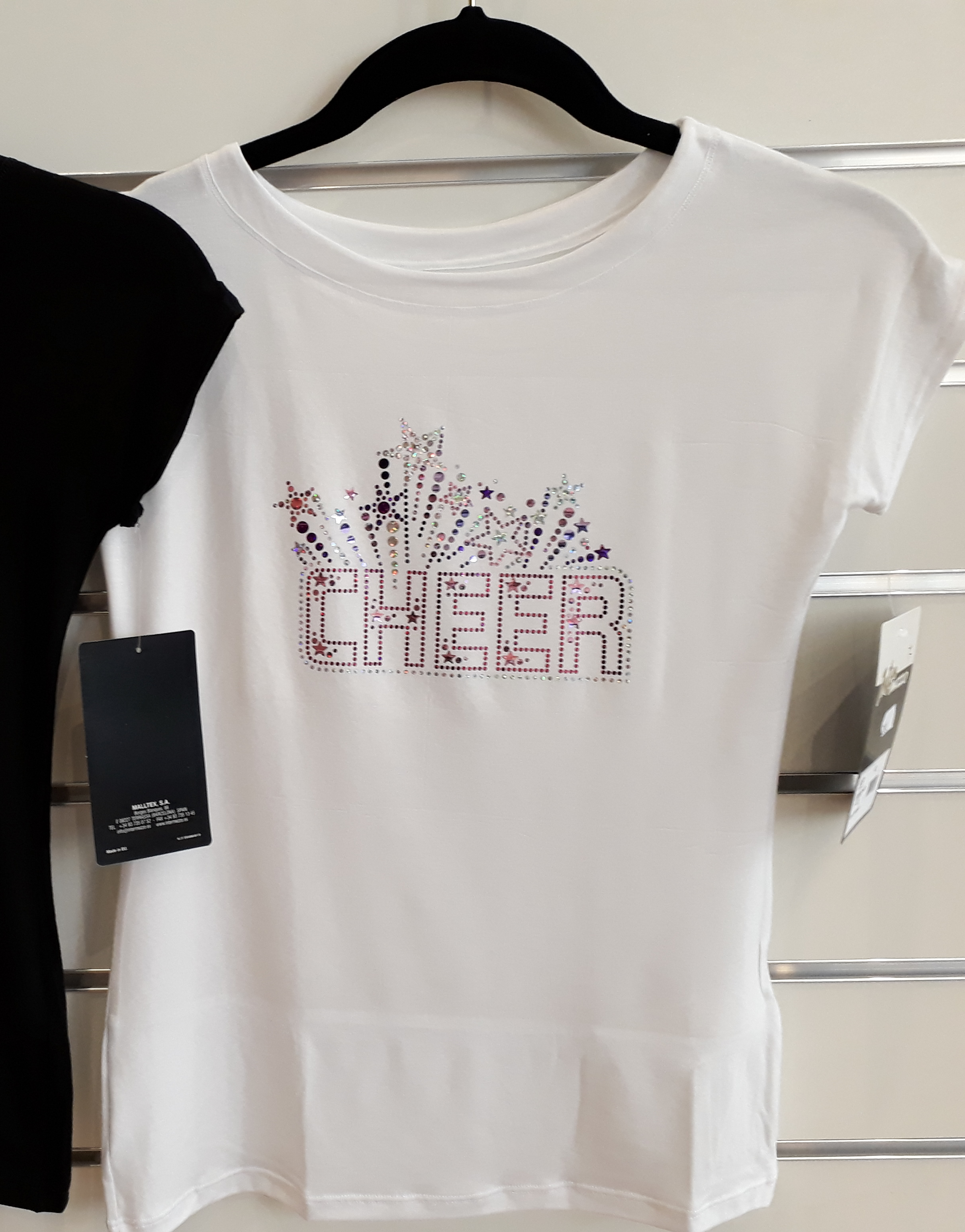 Rosa cheerleadingtryck med hologram