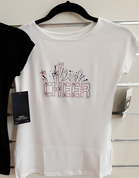 Rosa cheerleadingtryck med hologram