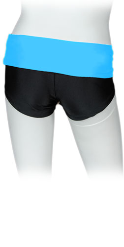 Hotpants med nedvikt kant i midjan - 3