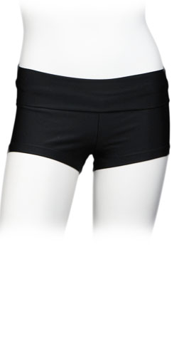 Hotpants med nedvikt kant i midjan - 2