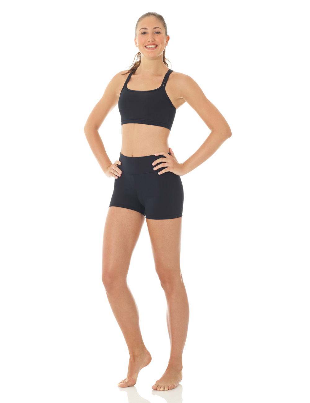 Svart sport-BH i funktionsmaterial  - 2