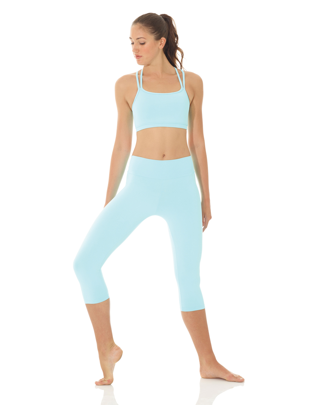 Ljusturkos sport-BH i funktionsmaterial  - 2