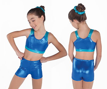 Glittriga hotpants i blått 
