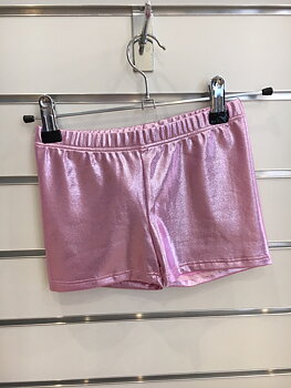 Glittriga hotpants i ljusrosa