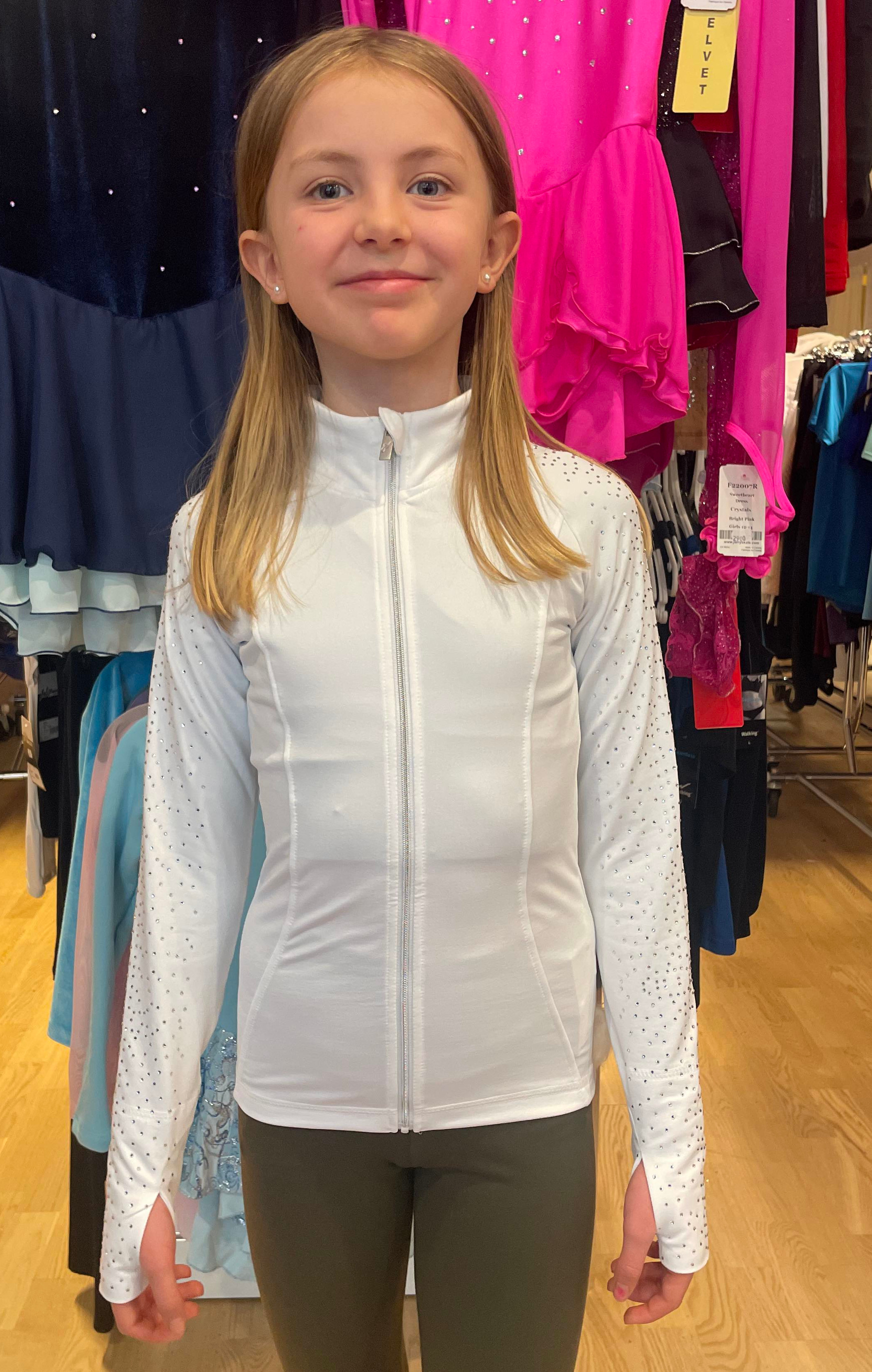 Vit jacka från JIV med kristaller 