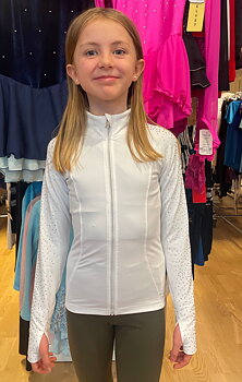 Vit jacka från JIV med kristaller 