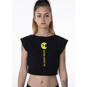 Crop Top Bahia från Moka med dekor i gult
