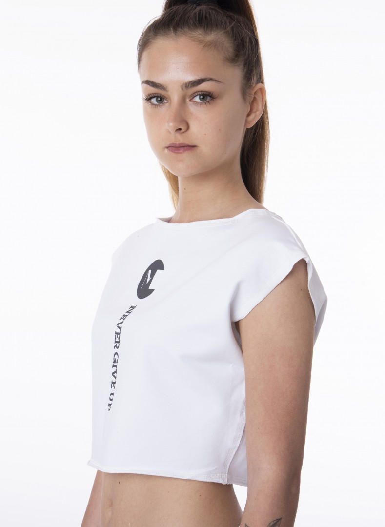 Crop Top Bahia från Moka med dekor i vitt