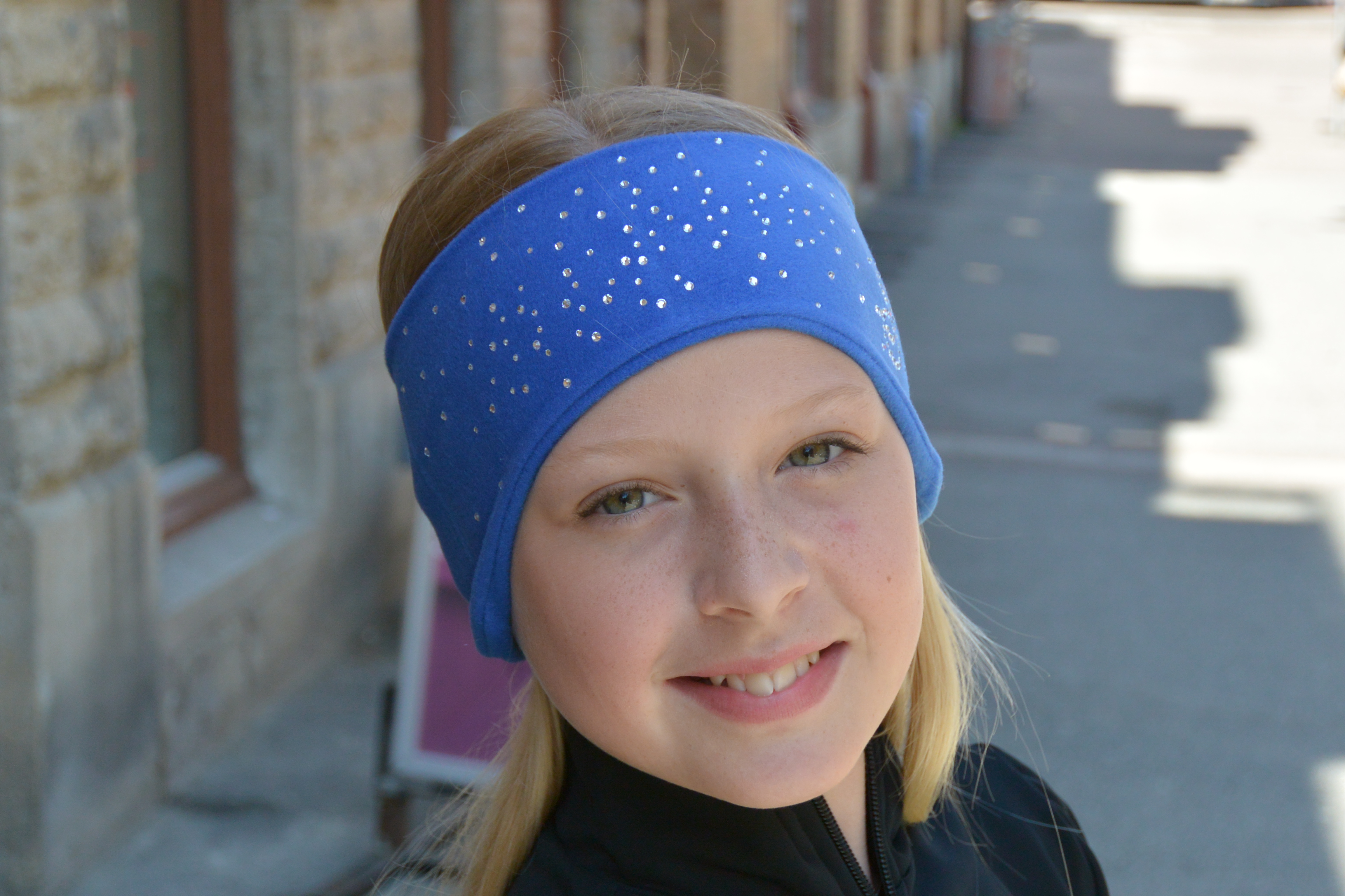 Pannband i microfleece i rött - 2