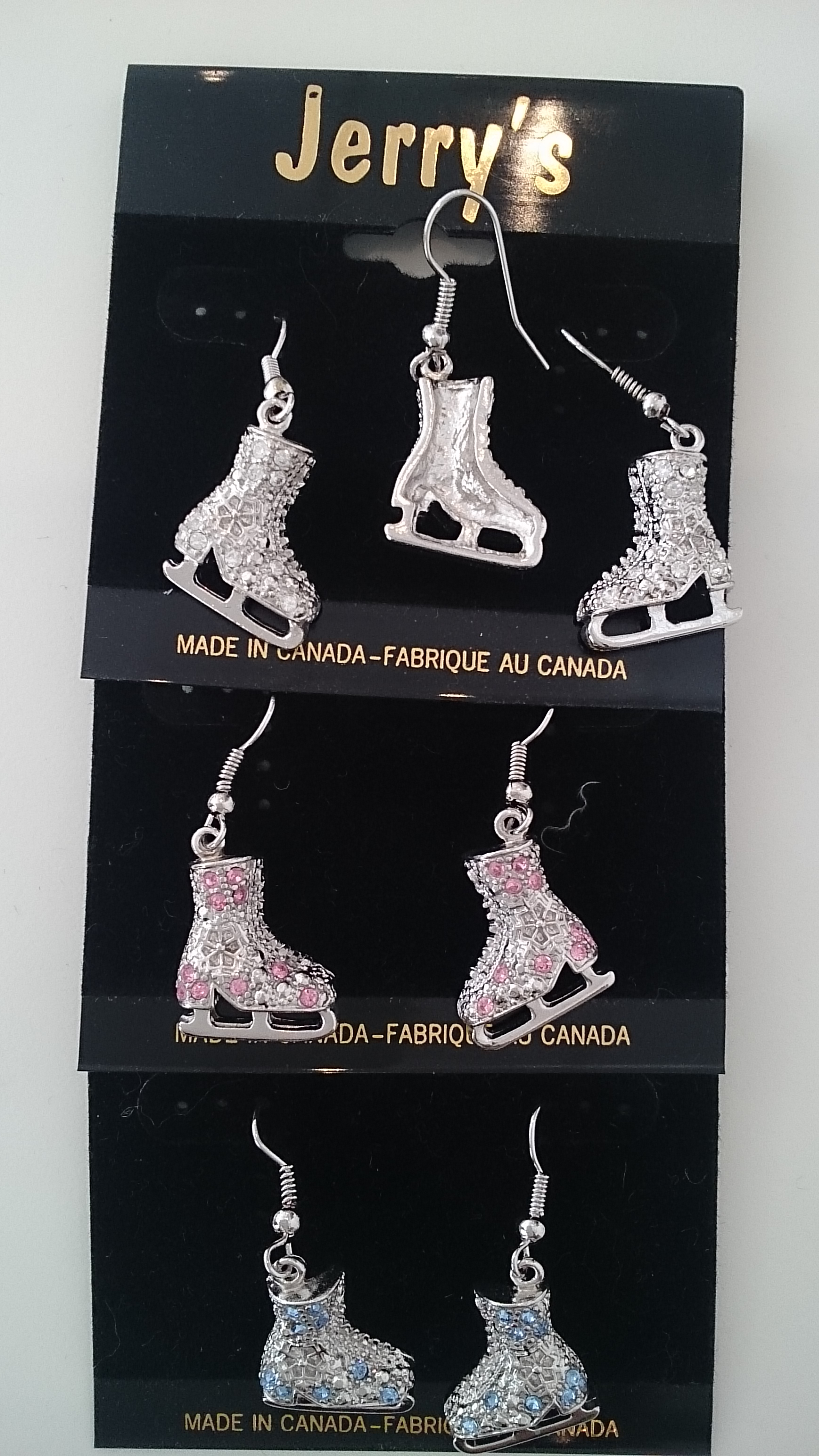 Skridskoörhänge med kristaller