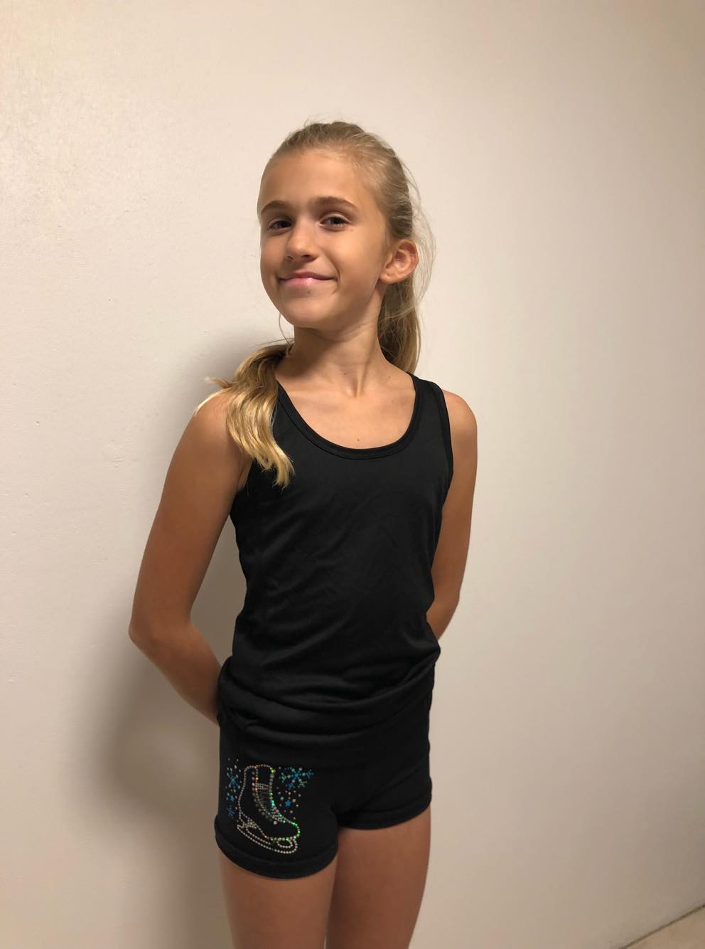 Svarta hotpants som kan tryckas med glittertryck - 7