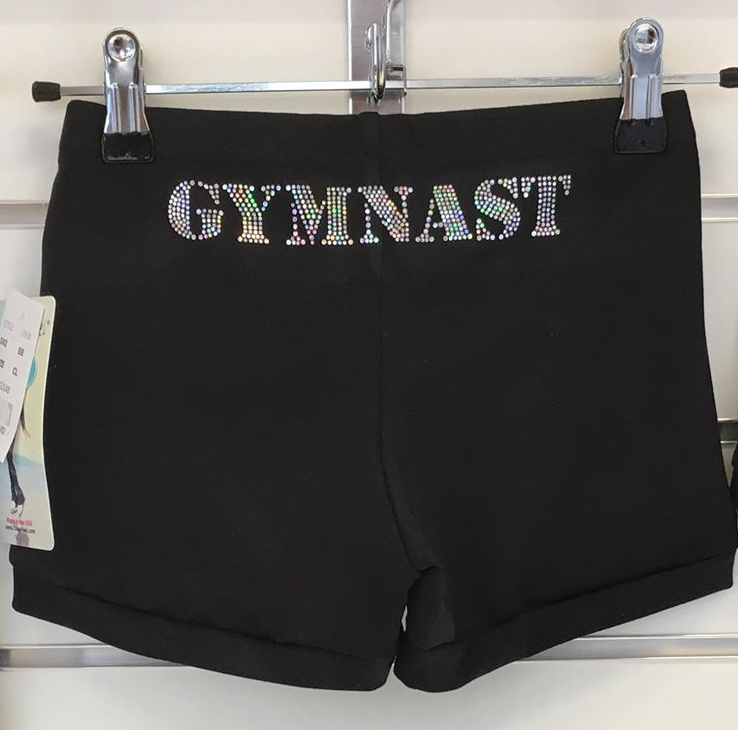 Svarta hotpants som kan tryckas med glittertryck - 4