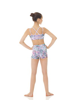 Mönstrade hotpants i funktionsmaterial