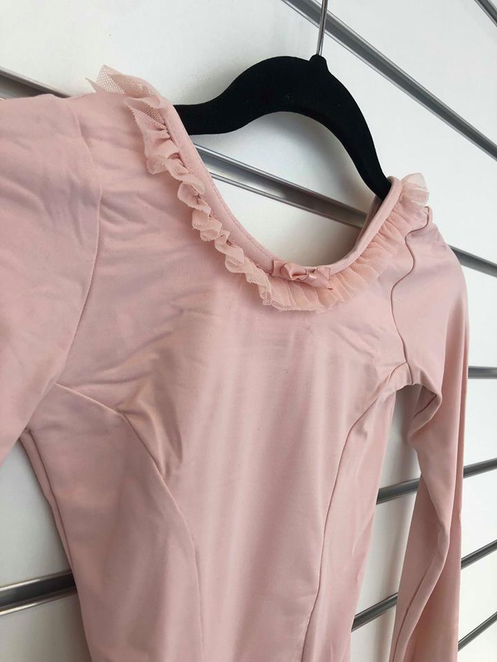Långärmad barndräkt i svart eller rosa - 2