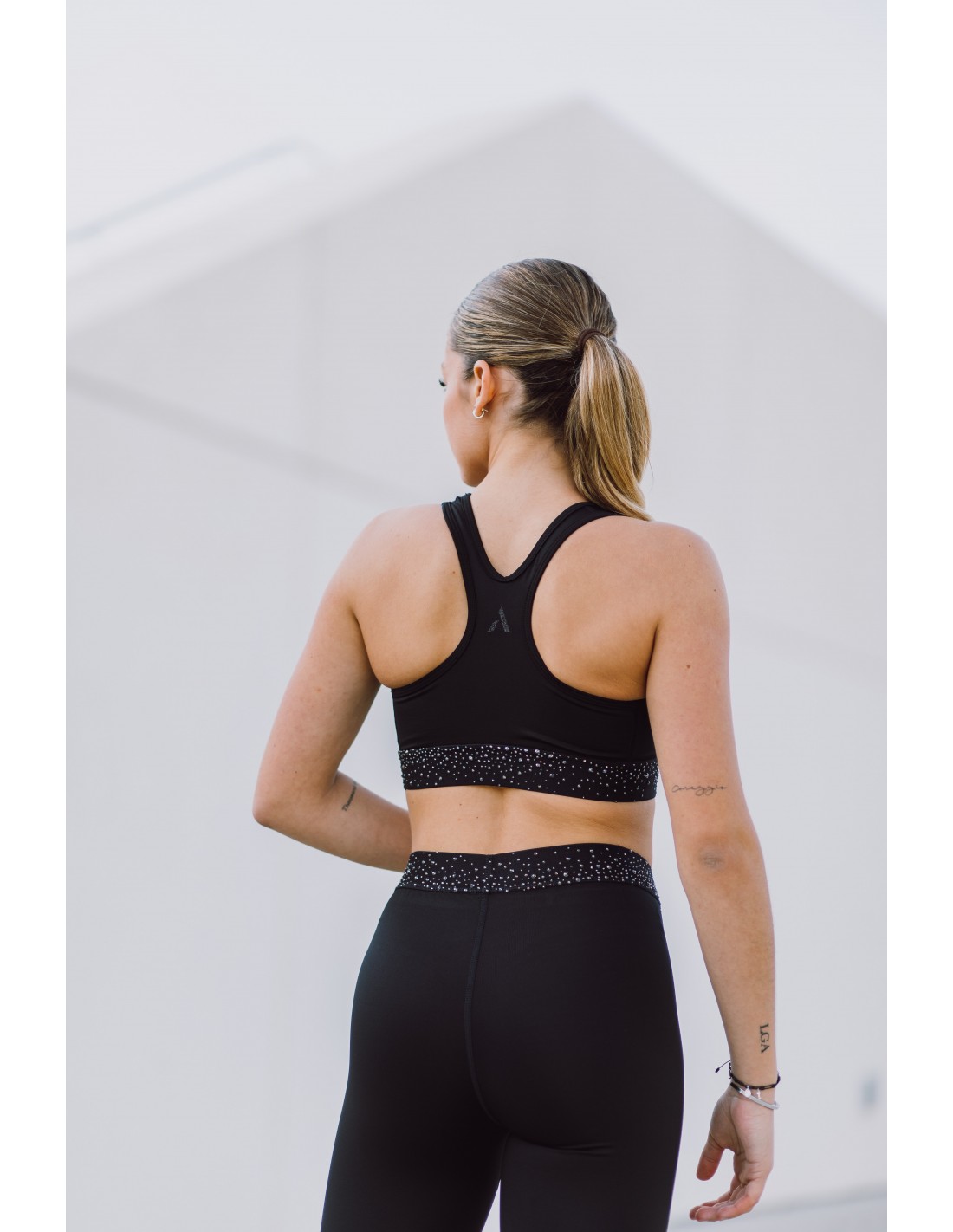 Svarta leggings med kristaller från  Axelartistics - 2