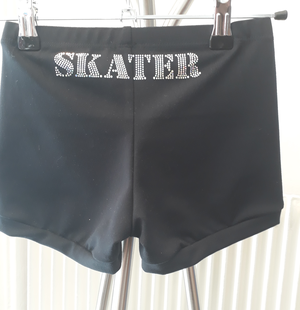 Texten SKATER i glittriga hologrampaljetter med AB effekt - 2