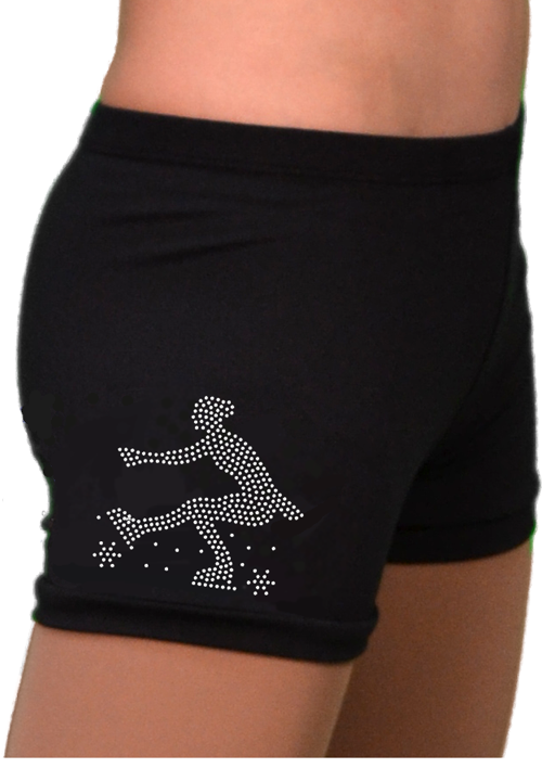 Svarta hotpants med kristaller - 9