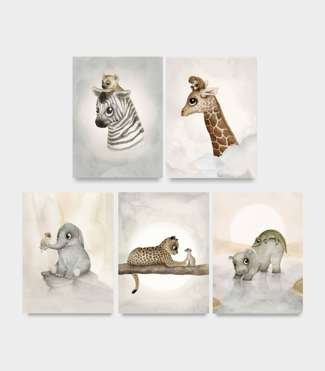A breeze of Savannah - Vykort till barn 5-pack