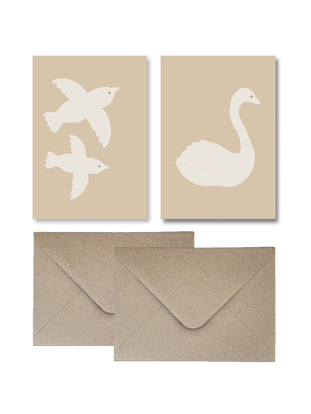 Birds och Swan - Vykort 2-pack