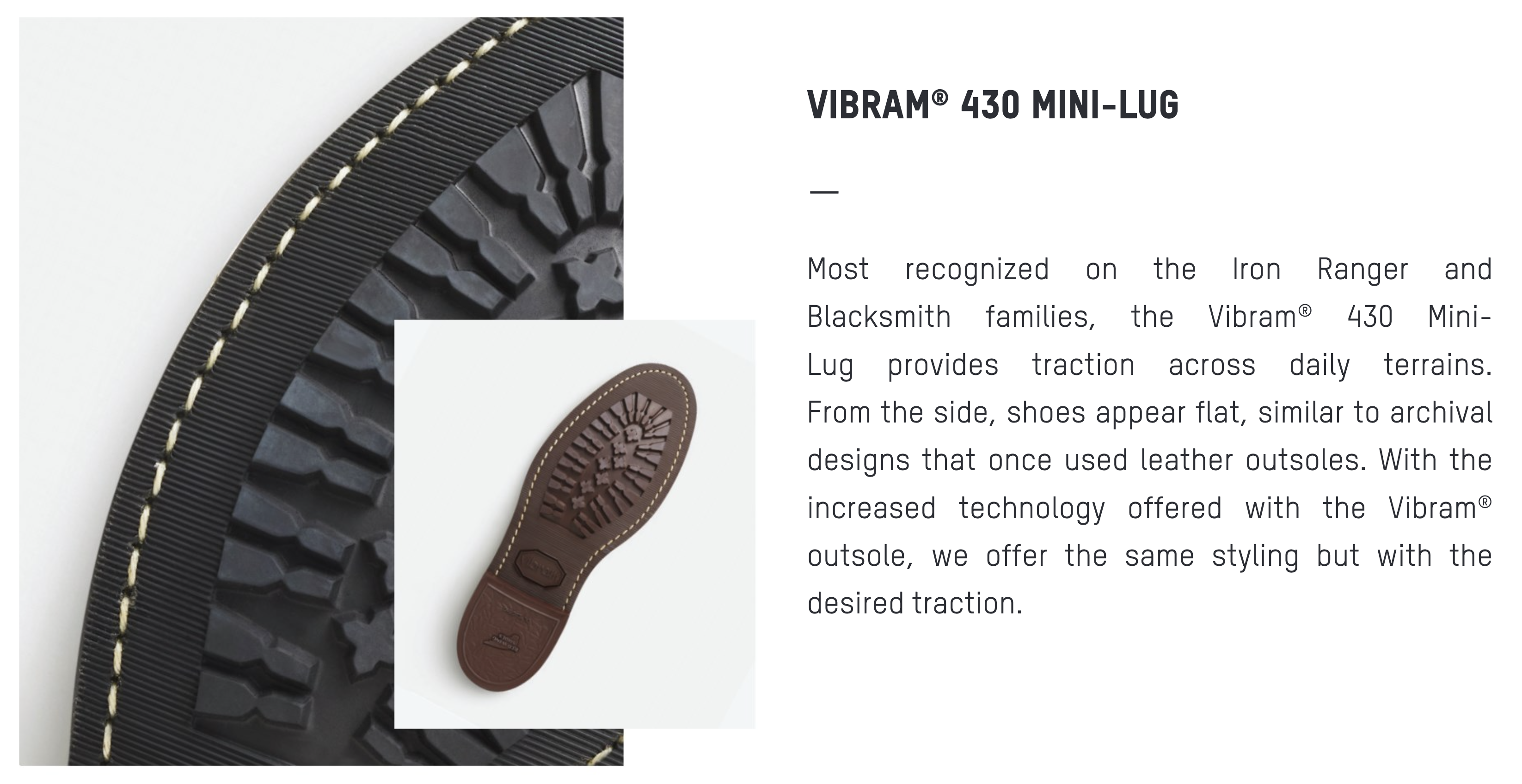 Helsulning Vibram 430 mini lug sole - 4