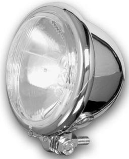4 1/2" Head Light  Bates Style Bilux", Chr