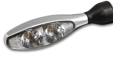 K'Mann Micro 1000PL Blink.+position LED, Satin Silv.