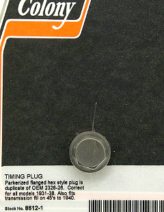 Timing Hole Plug, 1931-38/48 Park
