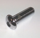 Insex Skruv,Button,Chr,3/8-16*1-1/4"